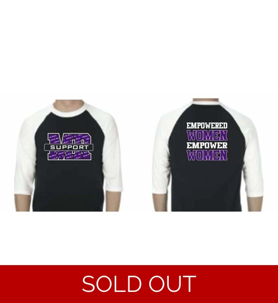 Empowered women baseball support shirt